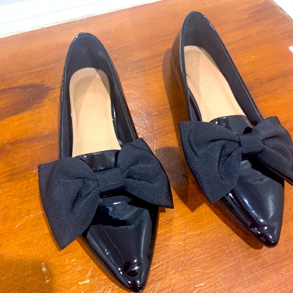 ASOS Black Bow Flats